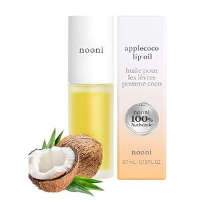 NOONI Korean Lip Oil - Applecoco | with Apple Seed Oil, Coconut Oil, Lip Stain, Softening, Moisturizing, Glowing, Revitalizing, and Tinting for Dry Lips, 0.12 Fl Oz (Clear)
