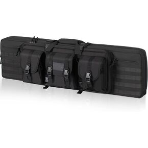 36" 42" Double Long Rifle Case American Classic Tactical Soft Pistol Gun Bag Multi-Function Outdoor Carbine Gun Case Firearm Transportation & Storage Backpack - Lockable Compartment