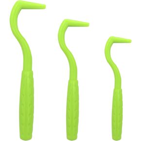 Quacc 3 PCS Tick Remover Tool, Plastic Painlessly Tick Remover Portable for Dogs Cats Humans (Green)