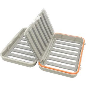 2-4 Layer Fly Box for fly fishing, Waterproof, Storage Streamer Flies Swing Leaf, Fishing Case Accessories, Tackle Box, Large Capicaty (4 layer-Grey)