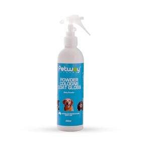 Petcare Powder Cologne Coat Gloss – Natural Cosmetic Dog cologne spray, Dog Show Gloss with a Soft Baby Powder Fragrance, Pet Odour Eliminator and Dog Grooming Spray– 250ml