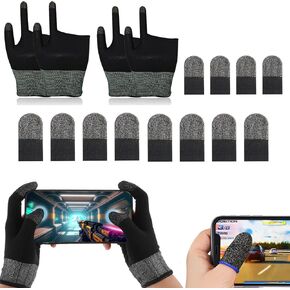 2pcs Ultra-Thin Breathable Touchscreen Game Gloves,Touch Finger Gaming Glove Comfort Mobile Gaming Phone Gaming Gloves
