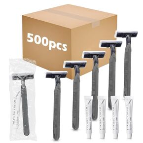(100 Pack) Kheoxusa Disposable Razors,Disposable Razors For Women,Mens Disposable Razors,Bulk Razors Disposable Individually Wrapped for Men,Women and Lady,Multipurpose Individually Wrapped-Blue