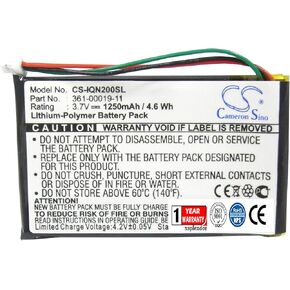 XPS Replacement Battery for Garmin Nuvi 200 200W 205 205T 205W 205WT 250 252W 255 255T 255W 255WT Nuvi 260 Nuvi 260W Nuvi 260WT Nuvi 270 PN 010-00621-10 361-00019-11