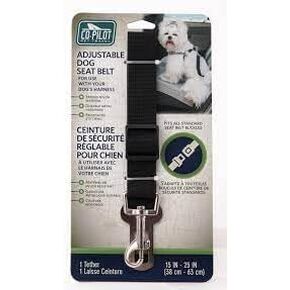 Co-Pilot Adjustable Dog Seat Belt, Black in Kuwait