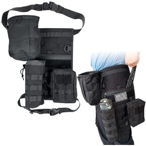 Arrow Quiver, Mini Belt Pouch, Water Bottle Holder and Release Pouch Set for Compound and Recurve Bow Hunting and Target Practice 4PCS