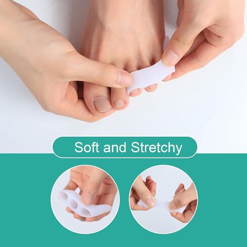Welnove Gel Pinky Toe Separators - 8 Pack Pinky Toe Spacers, Bunion Cushions Pads for Women＆Men, Silicone Little Toe Protectors for Preventing Rubbing & Relieve Pressure(Beige) in Saudi Arabia