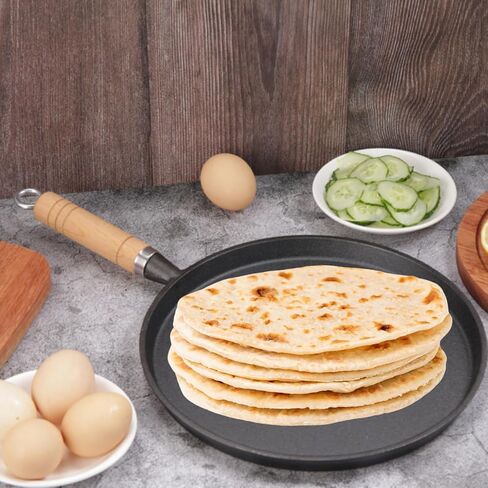 جهاز ضغط التورتيلا مقاس 8 بوصة، صانع التورتيلا مع مقلاة كومال من الحديد الزهر للتورتيلا - حزمة من مقلاة التورتيلا من الحديد الزهر لصنع روتي تاكو، دوسا وجهاز ضغط التورتيلا المتبل مسبقًا in Kuwait