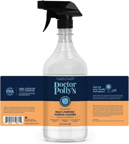 Pickle & Polly Professional Strength Pet Stain and Odor Remover for Dog and Cat Urine, Multi-Surface Cleaner for Pets, Furniture, and Homes (32oz) in Saudi Arabia