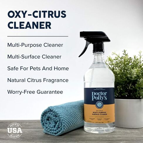 Pickle & Polly Professional Strength Pet Stain and Odor Remover for Dog and Cat Urine, Multi-Surface Cleaner for Pets, Furniture, and Homes (32oz) in Saudi Arabia