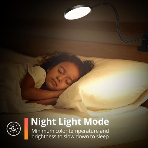 Reading Light with Remote, LED Desk Lamp Clip on [1H Timer & Nightlight] RA>95 Dimmable Flexible Gooseneck, USB Reading Lamp Clamp for Table - 3.5'' (Adapter Included) in Saudi Arabia