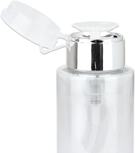 10oz PANA Clear Push-Down Dispenser Bottle - 1 Bottle - Empty Refillable Pump Bottle for Nail Polish Remover Liquid Lotion Cream in Kuwait