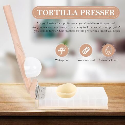 GANAZONO Tortilla Press Plastic Tortilla Maker Wood Dumpling Press Maker Chinese Baozi Press Dough Press Pierogi Maker Ravioli Hand Pie Maker Pastry Kitchen Gadgets Tool in Saudi Arabia