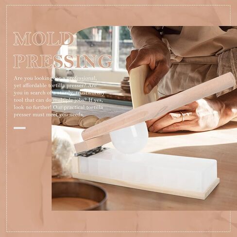 GANAZONO Tortilla Press Plastic Tortilla Maker Wood Dumpling Press Maker Chinese Baozi Press Dough Press Pierogi Maker Ravioli Hand Pie Maker Pastry Kitchen Gadgets Tool in Saudi Arabia