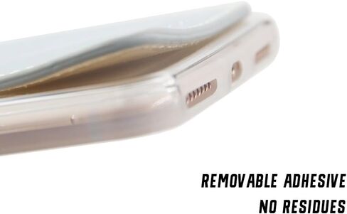 أكمام حامل بطاقة الهاتف uCOLOR وردي قزحي اللون من جلد البولي يوريثان محفظة جيب لبطاقة الائتمان وبطاقة الهوية وحقيبة حامل لاصق 3M على متوافق مع هواتف iPhone Samsung Galaxy Android الذكية in Kuwait