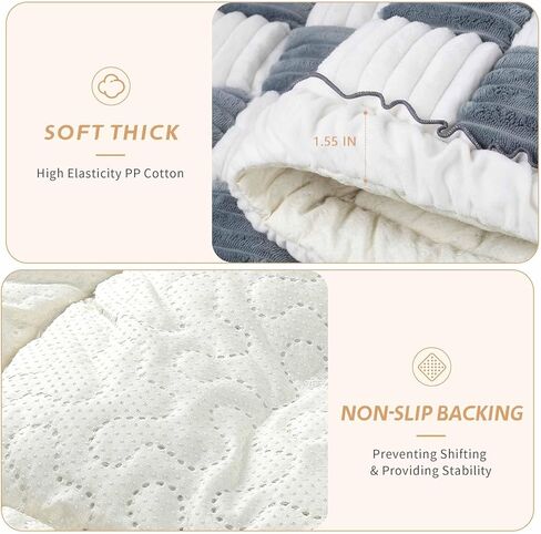 Dog Couch Cover Protector Washable, Plush Pet Couch Covers for Sofa, Soft Checkered Sofa Pad for Furniture with Non Slip Bottom, Quilted Plaid Pet Mat Blankets for Window Floor Camping Car Bed Yoga in Saudi Arabia