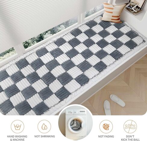 Dog Couch Cover Protector Washable, Plush Pet Couch Covers for Sofa, Soft Checkered Sofa Pad for Furniture with Non Slip Bottom, Quilted Plaid Pet Mat Blankets for Window Floor Camping Car Bed Yoga in Saudi Arabia