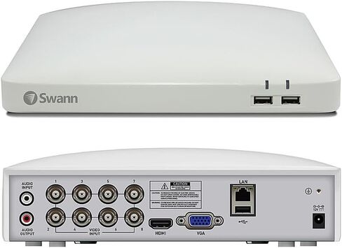 Swann Enforcer 4K نظام كاميرا أمان داخلي/خارجي، 4 كاميرات رصاصة و1 كاميرا Pan Tilt PT Cam 8 قنوات DVR 2 تيرابايت HDD مراقبة سلكية CCTV، أضواء مستشعر الحركة، رؤية ليلية، صفارة إنذار، DVK-85680W4RLPT in Kuwait