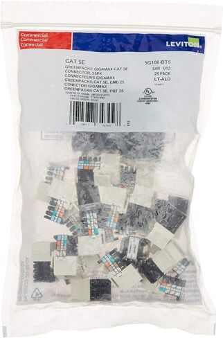 Leviton 5G108-RB5 GIGAMAX CAT 5E UTP JACK, BROWN in Saudi Arabia