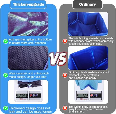 ألعاب حمام السباحة للقطط من Palksky مع الأسماك، ألعاب مائية للقطط من أجل القطط الملل، حمام سباحة محمول للقطط، ألعاب تفاعلية للقطط في الأماكن المغلقة in Kuwait