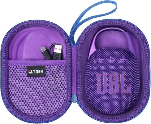 حقيبة حمل صلبة للسفر من LTGEM لمكبر صوت بلوتوث محمول JBL Clip 4/5 (من الداخل: 5.7 بوصة × 4 بوصة × 1.6 بوصة)، حافظة فقط، أرجواني in Saudi Arabia