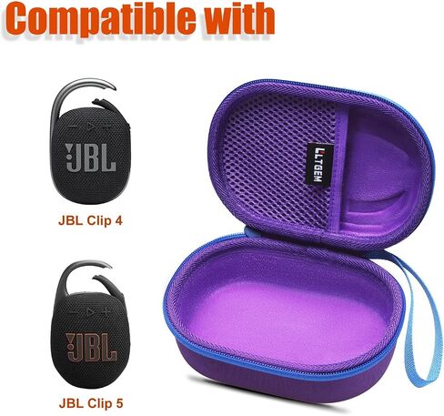 حقيبة حمل صلبة للسفر من LTGEM لمكبر صوت بلوتوث محمول JBL Clip 4/5 (من الداخل: 5.7 بوصة × 4 بوصة × 1.6 بوصة)، حافظة فقط، أرجواني in Saudi Arabia