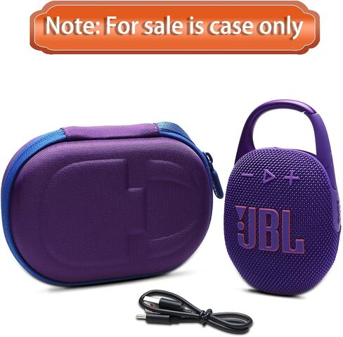 حقيبة حمل صلبة للسفر من LTGEM لمكبر صوت بلوتوث محمول JBL Clip 4/5 (من الداخل: 5.7 بوصة × 4 بوصة × 1.6 بوصة)، حافظة فقط، أرجواني in Saudi Arabia