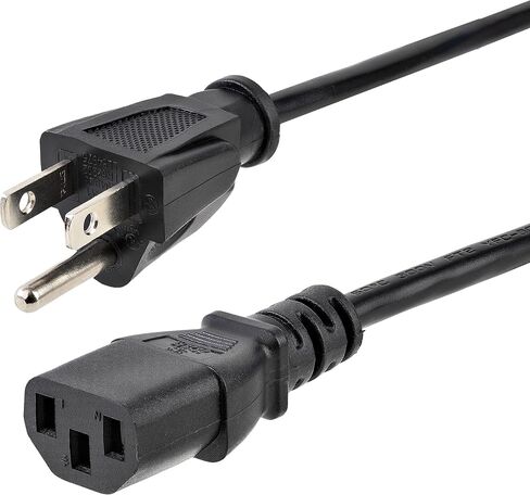 StarTech.com 3ft (1m) Computer Power Cord, NEMA 5-15P to C13, 10A 125V, 18AWG, Black Replacement AC Power Cord, Printer Power Cord, PC Power Supply Cable, Monitor Power Cable - UL Listed (PXT101_3) in Saudi Arabia