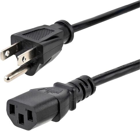 StarTech.com 3ft (1m) Computer Power Cord, NEMA 5-15P to C13, 10A 125V, 18AWG, Black Replacement AC Power Cord, Printer Power Cord, PC Power Supply Cable, Monitor Power Cable - UL Listed (PXT101_3) in Saudi Arabia