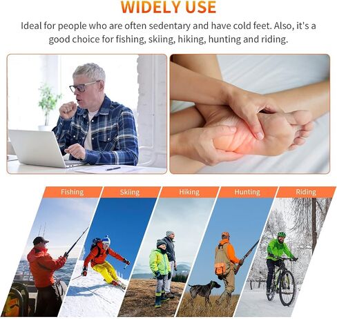 Upgraded Electric Heated Socks for Men Women, 4000mAh Rechargeable Battery Powered Foot Warmer with 3 Heating Levels, Winter Warm Thermal Socks for Outdoor Skiing Hiking Riding Camping Hunting in Saudi Arabia