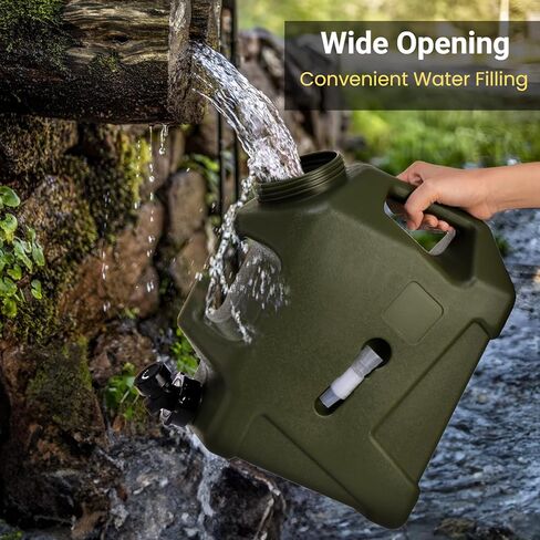 حاوية مياه للتخييم من ZOOFOX، إبريق مياه خالٍ من مادة BPA سعة 3.2 جالون مع حنفية ومقبض للحمل، تخزين مانع للتسرب، حامل مياه محمول لمستلزمات التخييم والتنزه في الهواء الطلق in Kuwait