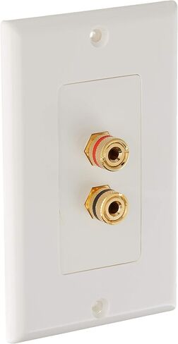 Monoprice 103326 Banana Binding Post Two-Piece Inset Coupler Wall Plate for 4 Speakers in Saudi Arabia