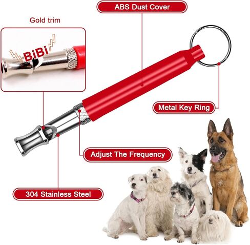 6 عبوات من صفارات الكلاب بالموجات فوق الصوتية، صفارة كلب صامتة بالموجات فوق الصوتية مع حبل احترافي لاستدعاء الكلاب وإيقاف نباح الكلاب، صفارة تدريب للكلاب، مع حبل حزام أسود وجهاز نقر (أسود + أحمر) in Kuwait