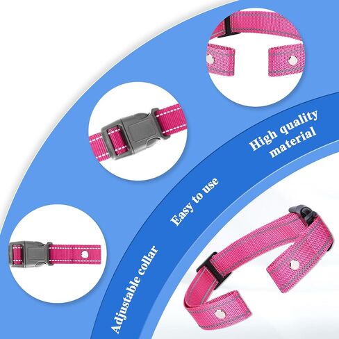 الوردي صدمة طوق استبدال حزام طوق الكلب لاستقبال النباح طوق GPS النباح، عاكس طوق تدريب الكلب حزام للكلاب الكبيرة، قابل للتعديل الأشرطة النايلون طوق للكلاب المتوسطة الصغيرة in Saudi Arabia