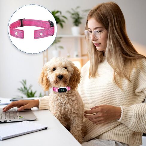 الوردي صدمة طوق استبدال حزام طوق الكلب لاستقبال النباح طوق GPS النباح، عاكس طوق تدريب الكلب حزام للكلاب الكبيرة، قابل للتعديل الأشرطة النايلون طوق للكلاب المتوسطة الصغيرة in Saudi Arabia