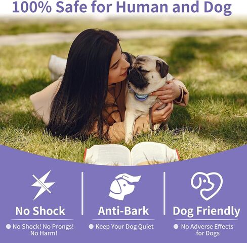 Dog Bark Collar, No Shock Bark Collar for Small Puppy Dogs, No Shock Barking Collar, Smart No Bark Collar, Smart Automatic Anti Bark Collar with 5 Sensitivity No Shock Vibration Collar in Saudi Arabia