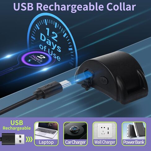 Dog Bark Collar, No Shock Bark Collar for Small Puppy Dogs, No Shock Barking Collar, Smart No Bark Collar, Smart Automatic Anti Bark Collar with 5 Sensitivity No Shock Vibration Collar in Saudi Arabia