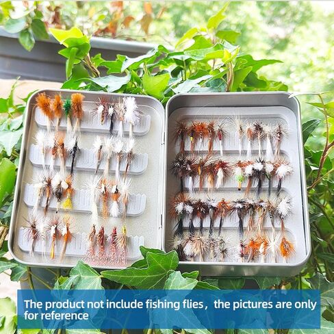 2-4 Layer Fly Box for fly fishing, Waterproof, Storage Streamer Flies Swing Leaf, Fishing Case Accessories, Tackle Box, Large Capicaty (4 layer-Grey) in Saudi Arabia