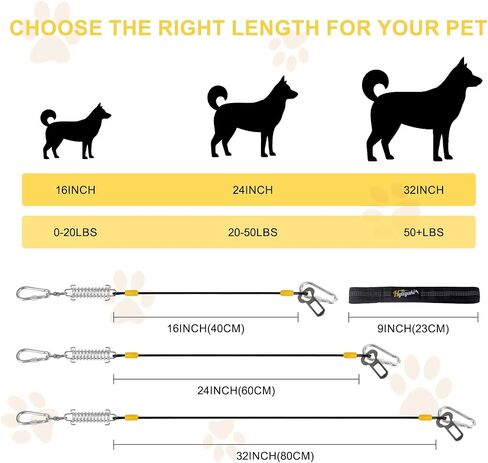 Dog Seat Belt Harness for Car, 5-in-1 Coated Wire Dog Seatbelt, HYLIYAKI Shock Spring-Loaded No Chew Pet Dog Car Seatbelt Leash, with Removable Reflective Short Leash(Black, 32 inch/80 CM) in Saudi Arabia