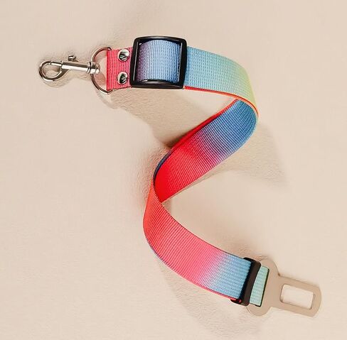 Dog Car Seat Belt, Adjustable Length, Colorful, Keep Pet Safe While Traveling, Adjustable Dog Belt Safety Leash, Large in Saudi Arabia