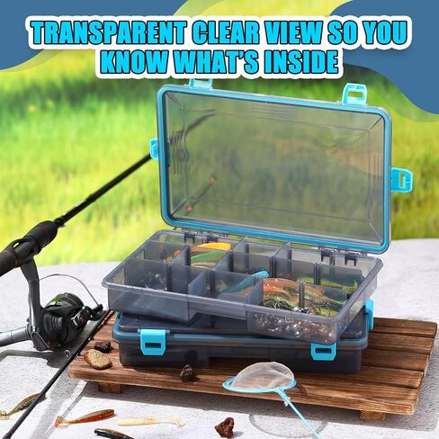 6 Pack Fishing Tackle Boxes Waterproof Tackle Box Trays with Removable Dividers 3600 Tackle Trays Plastic Storage Organizer Bait Vault Camouflage Tackle Box for Freshwater Saltwater in Saudi Arabia