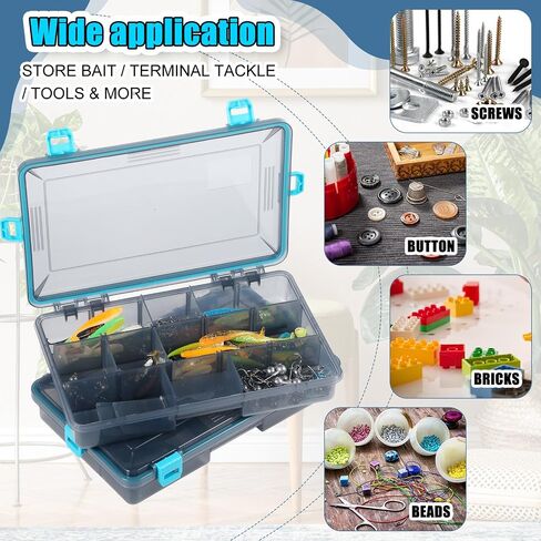 6 Pack Fishing Tackle Boxes Waterproof Tackle Box Trays with Removable Dividers 3600 Tackle Trays Plastic Storage Organizer Bait Vault Camouflage Tackle Box for Freshwater Saltwater in Saudi Arabia