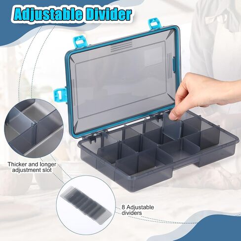 6 Pack Fishing Tackle Boxes Waterproof Tackle Box Trays with Removable Dividers 3600 Tackle Trays Plastic Storage Organizer Bait Vault Camouflage Tackle Box for Freshwater Saltwater in Saudi Arabia