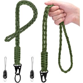 2 Set Paracord Lanyard for Keys, Heavy Duty Lanyard Keychain for Men, 550 Paracord Braided Lanyard