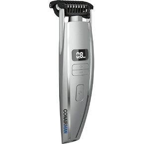 ConairMAN Beard and Stubble Trimmer with Flex Head and Premium Etched Blades, Cord/Cordless with Digital Length Control Beard and Stubble Trimmer