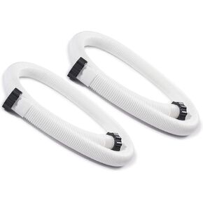 Intex Plastic 1.5" Diameter Accessory Pool Pump Replacement Hose - 59" Long - Set of 2