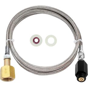 60in CGA320 Co2 Tank Adapter, CO2 tank connected directly to TR21-4 soda Maker, Compatible with Fizzi/One Touch/JET/Aqua Fizz/Soda Machine