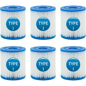 SLSM Type I Pool Filter Cartridge, High-Efficiency Filter Elements, 330 Gallon Pump Filter Cartridge for Pool Cleaning, 4 Pcs (3.11 x 3.54 inches)