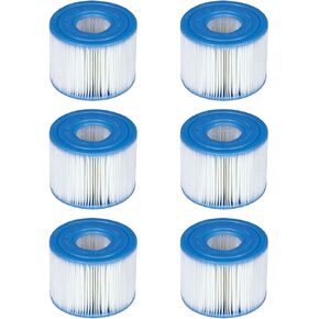 Intex 29001000000 B01DEMGBAI Intex-29001E PureSpa Type S1 Easy Set Pool Filter Cartridges, (6 Fil, 1-Pack, Blue