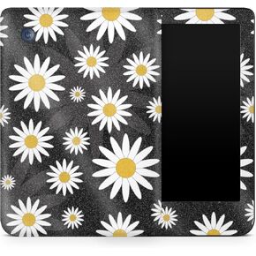Glossy Glitter Tablet Skin Compatible with Kobo Clara 2E (2022) - Daisies - Premium 3M Vinyl Protective Wrap Decal Cover - Easy to Apply | Crafted in The USA by MightySkins